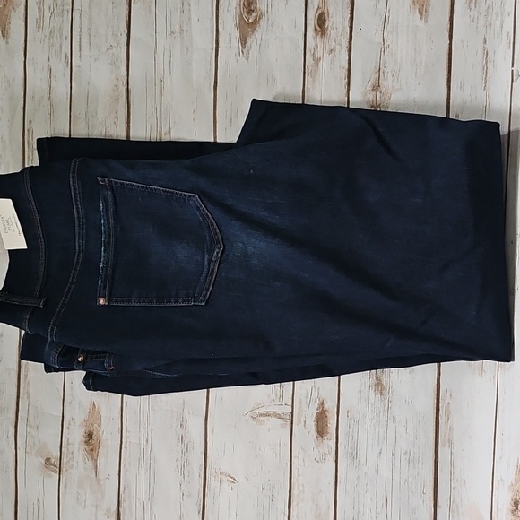 Maurices Everflex Flare Dark Wash Distressed Hem Jeans NWT - Picture 8 of 16